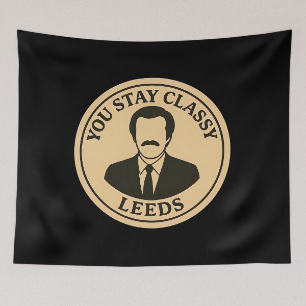 Item preview, Anchorman Inspired Retro UK Print: Leeds designed and sold by PinUpPizzazz.
