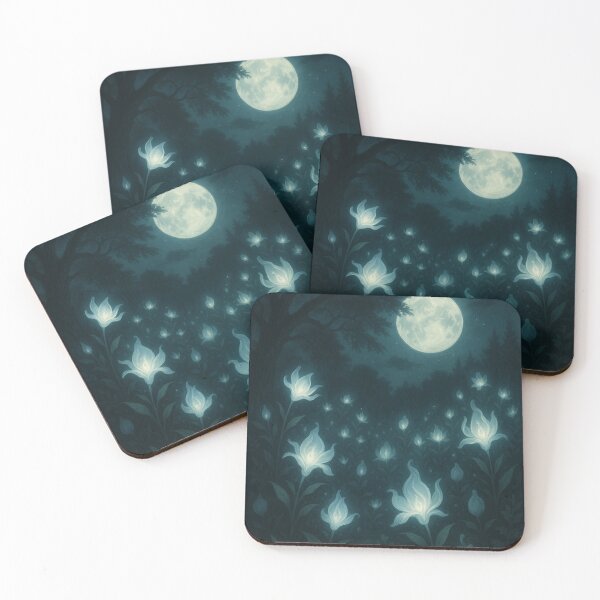 Item preview, Garden of the Moon – Ethereal Night Flowers designed and sold by Painted Moon by Luna Bee™.