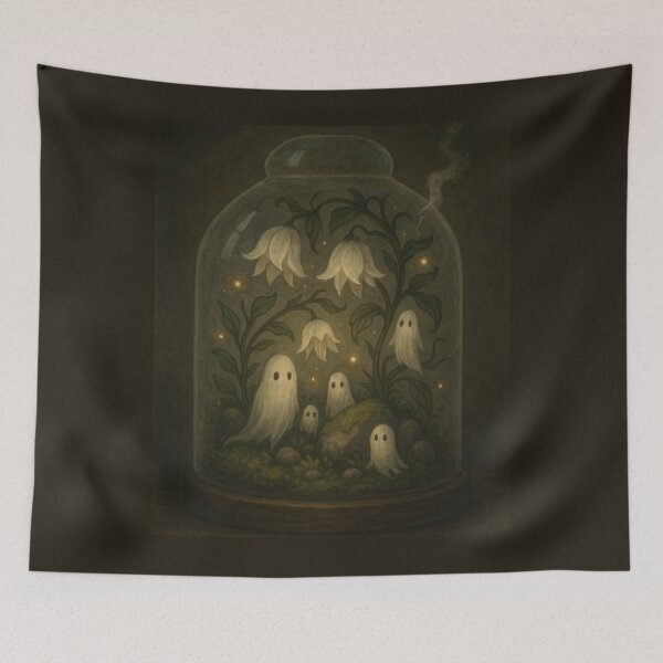 Item preview, The Ghost Terrarium – Haunted Botanicals Collection designed and sold by Painted Moon by Luna Bee™.