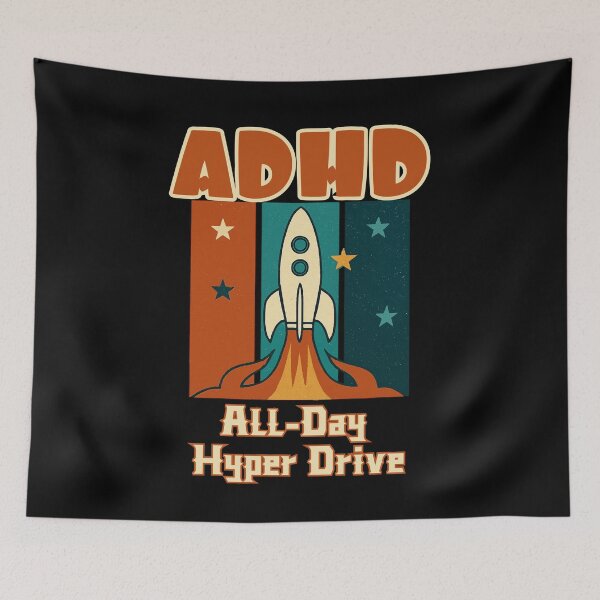 Item preview, ADHD – All-Day Hyper Drive Rocket Design designed and sold by THISisIT-eshop.