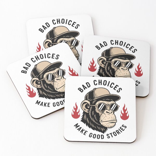 Item preview, Funny Monkey Biker - Bad Choices Make Good Stories designed and sold by Jaanussar.