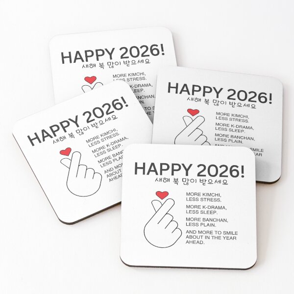 Item preview, Korean Happy New Year 2026 Finger Heart  designed and sold by HowToCanadian.