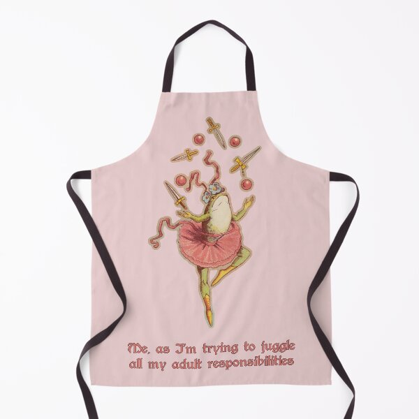 Item preview, Juggling Adult Responsibilities – Funny Vintage Frog Ballerina Meme Design designed and sold by Glitchkammer Store.