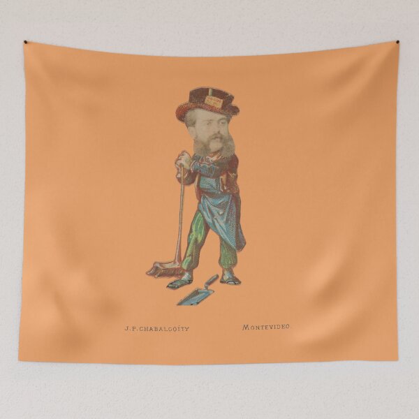 Item preview, Man with Broom and Dustpan - Juan Pedro Chabalgoity designed and sold by citimonster.