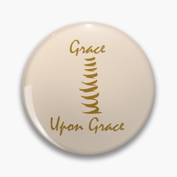 Item preview, Modern Christian Abstract Pebble Art – Grace Upon Grace Bible Verse John 1:16 | golden yellow designed and sold by ZechJohnRB.