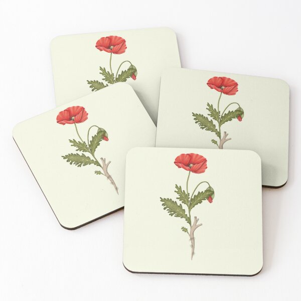 Item preview, Poppy Flower Botanical Print - Red Garden Art designed and sold by Fiurdelin.