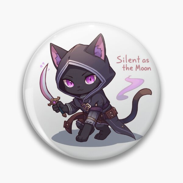 Item preview, Ninja Cat Assassin | “Silent as the Moon” | Cute Fantasy Cat Lover Art | Kawaii Animal Design designed and sold by RungsitDesign.