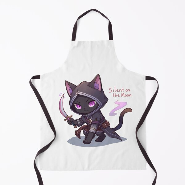 Item preview, Ninja Cat Assassin | “Silent as the Moon” | Cute Fantasy Cat Lover Art | Kawaii Animal Design designed and sold by RungsitDesign.