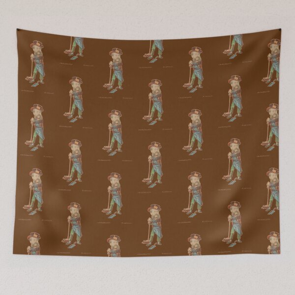 Item preview, Man with Broom and Dustpank - Juan Pedro Chabalgoit caramel designed and sold by citimonster.