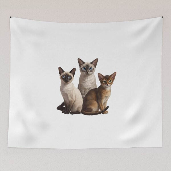 Item preview, My Dear Friends, Merry Christmas, Siamese, Turkish Angora, Abyssinian Cat designed and sold by chipmuckdesignn.