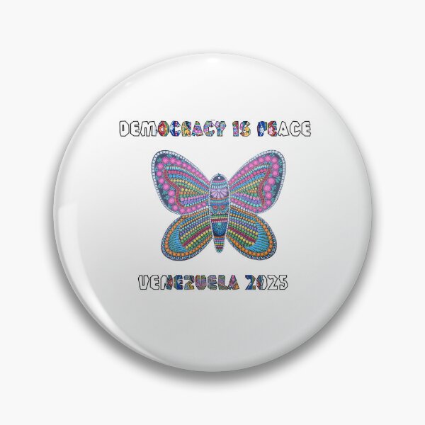 Item preview, Original Handmade Butterfly Dot Art – Democracy Is Peace Venezuela 2025  Inspired by Nobel Peace Prize designed and sold by DotsNSoul.