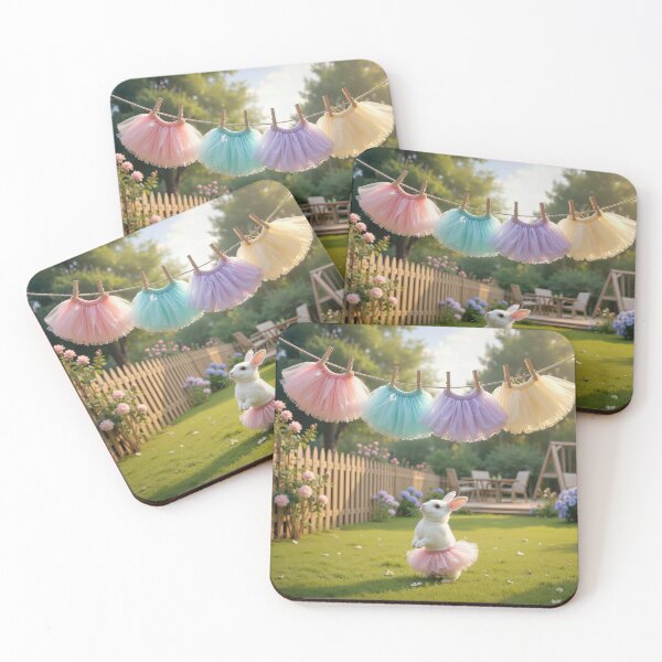 Item preview, Bunny Wearing a Ballerina Tutu Under a Clothesline designed and sold by Maria Dryfhout.