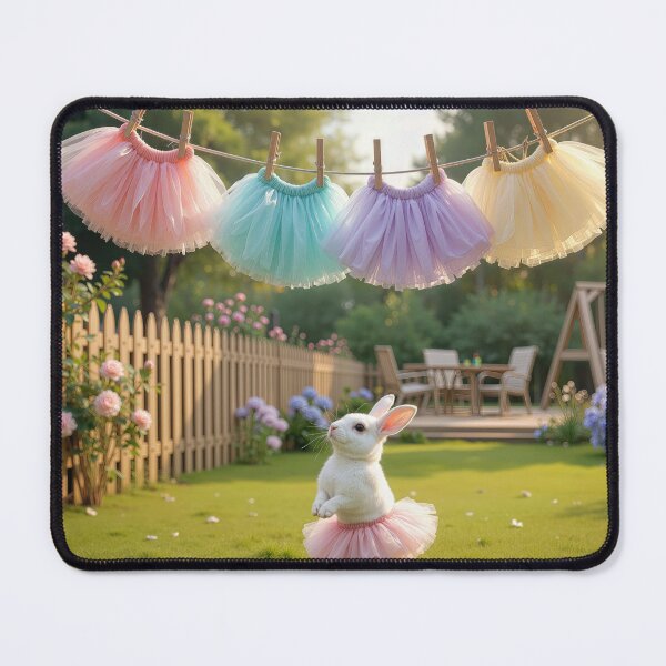 Item preview, Bunny Wearing a Ballerina Tutu Under a Clothesline designed and sold by Maria Dryfhout.