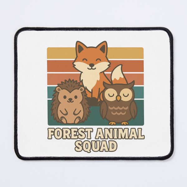Item preview, Forest Animal Squad – Cute Fox, Hedgehog & Owl Design designed and sold by pixelandpine.