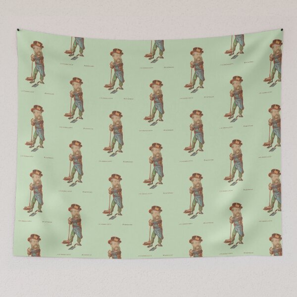 Item preview, Man with Broom and Dustpank - Juan Pedro Chabalgoit sage designed and sold by citimonster.
