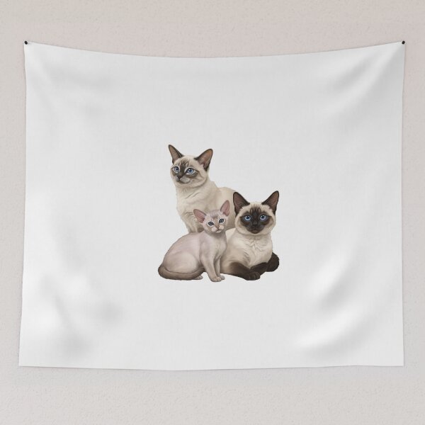Item preview,  My Dear Friends, Merry Christmas, Siamese, Turkish Angora, Abyssinian Cat designed and sold by chipmuckdesignn.