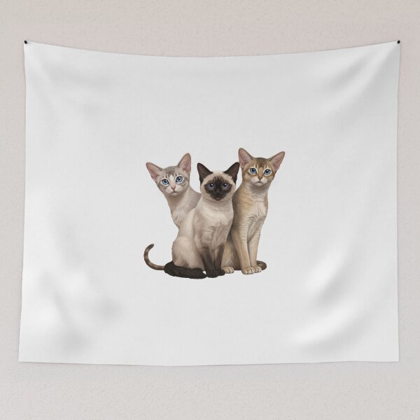 Item preview, My Dear Friends, Merry Christmas, Siamese, Turkish Angora, Abyssinian Cat designed and sold by chipmuckdesignn.