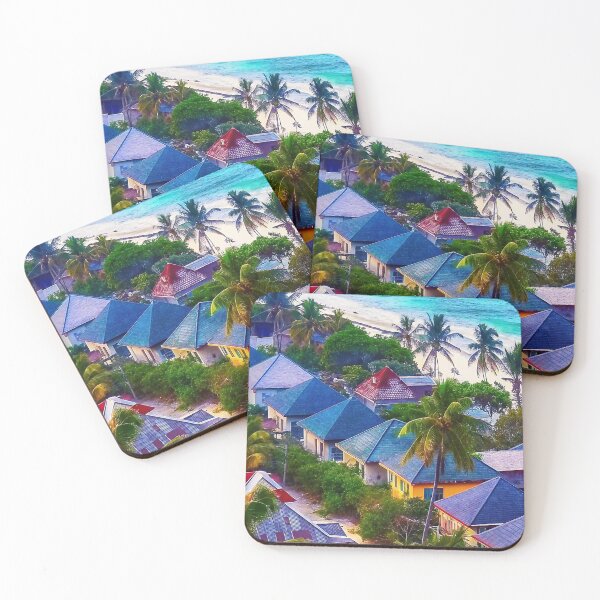 Item preview, Seychelles Coastal Paradise – Vibrant Tropical Beach Houses designed and sold by Joesy.