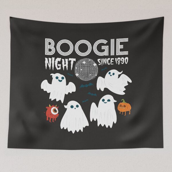 Item preview, Boogie Night Ghost Party – Retro Halloween Dance Vibes designed and sold by chillaxcats.