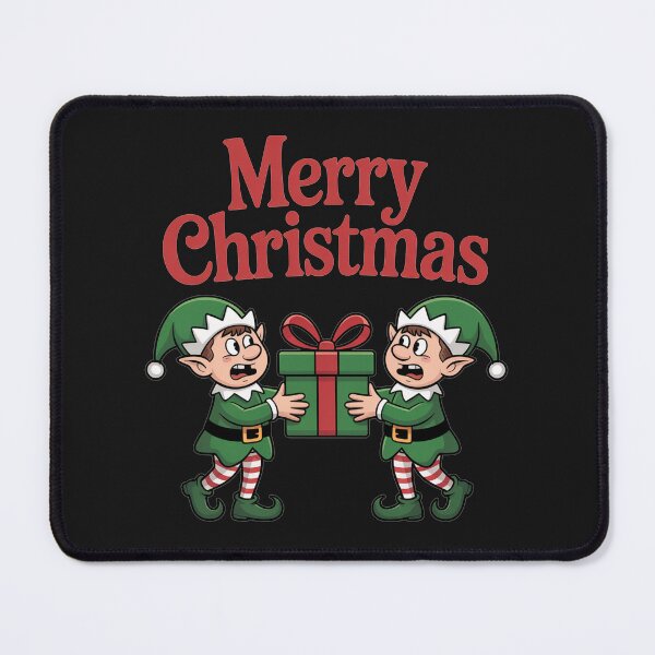 Item preview, Merry Christmas Elves Worried about The Christmas Gift designed and sold by JustForYouGifts.