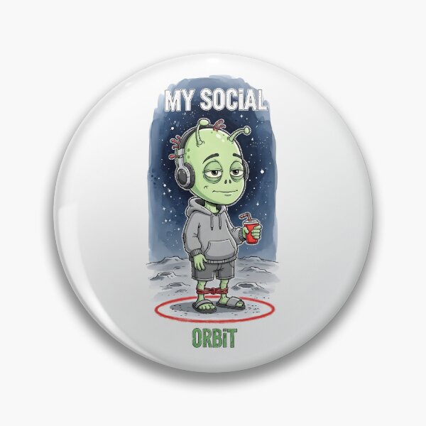 Item preview, Personal Space Alien | Watercolor Humorous Boundary Design designed and sold by EverStitchStudio ★★★★★.