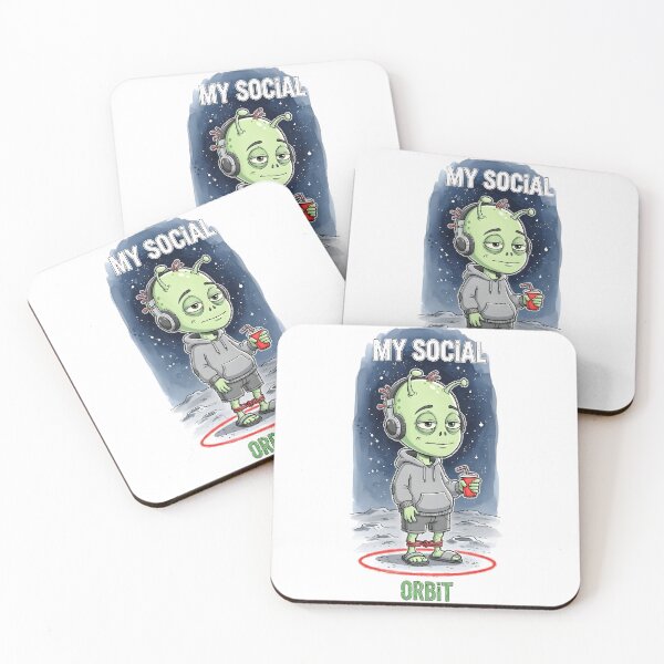 Item preview, Personal Space Alien | Watercolor Humorous Boundary Design designed and sold by EverStitchStudio ★★★★★.