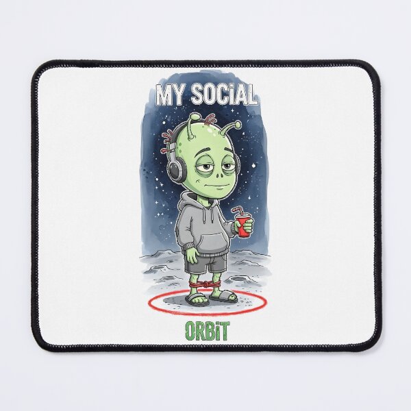 Item preview, Personal Space Alien | Watercolor Humorous Boundary Design designed and sold by EverStitchStudio ★★★★★.