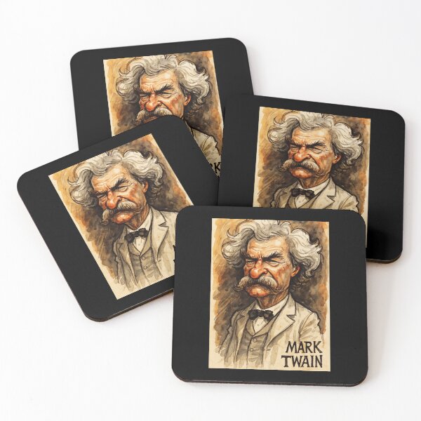 Item preview, Mark Twain Caricature designed and sold by Sarcastic designs.