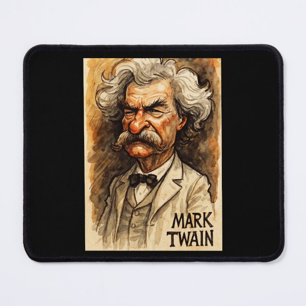 Item preview, Mark Twain Caricature designed and sold by Sarcastic designs.