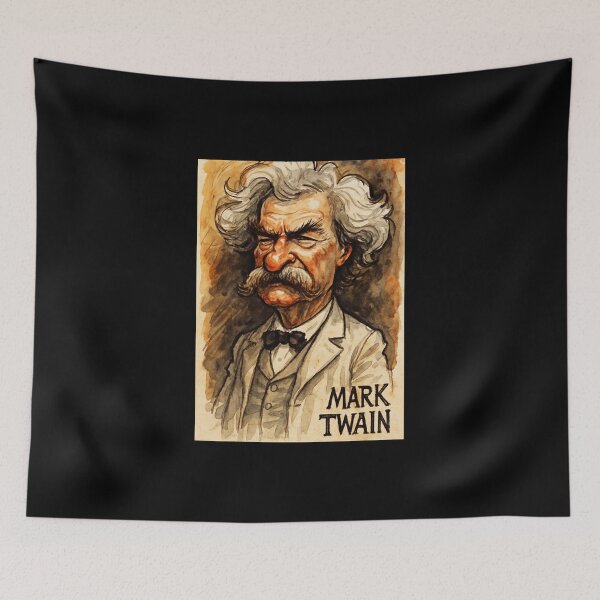 Item preview, Mark Twain Caricature designed and sold by Sarcastic designs.