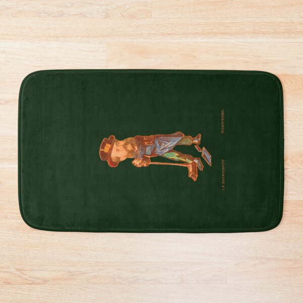 Item preview, Man with Broom and Dustpank - Juan Pedro Chabalgoity emerald green designed and sold by citimonster.