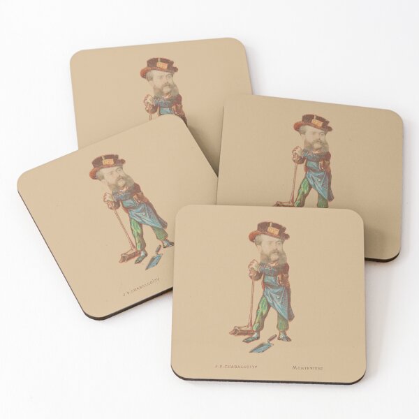 Item preview, Man with Broom and Dustpank - Juan Pedro Chabalgoit tan designed and sold by citimonster.