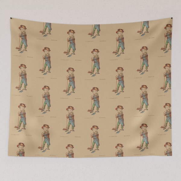 Item preview, Man with Broom and Dustpank - Juan Pedro Chabalgoit tan designed and sold by citimonster.