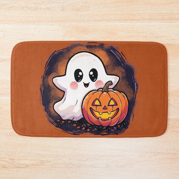 Item preview, Halloween pumpkin with a ghost designed and sold by echotek.