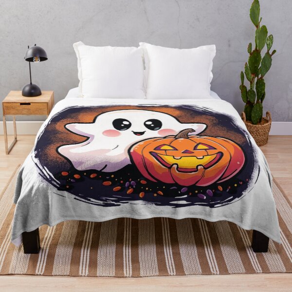 Item preview, Halloween pumpkin with a ghost designed and sold by echotek.