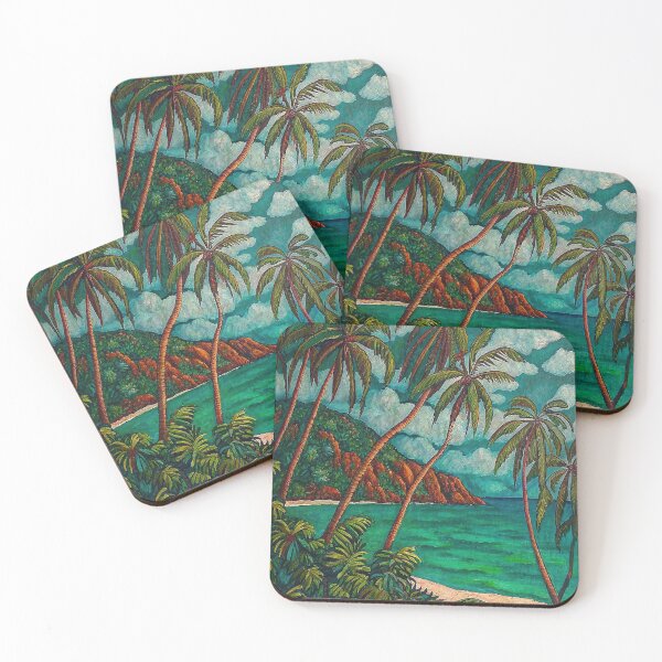 Item preview, Seychelles Tropical Beach Paradise – Vibrant Island Art Print designed and sold by Joesy.