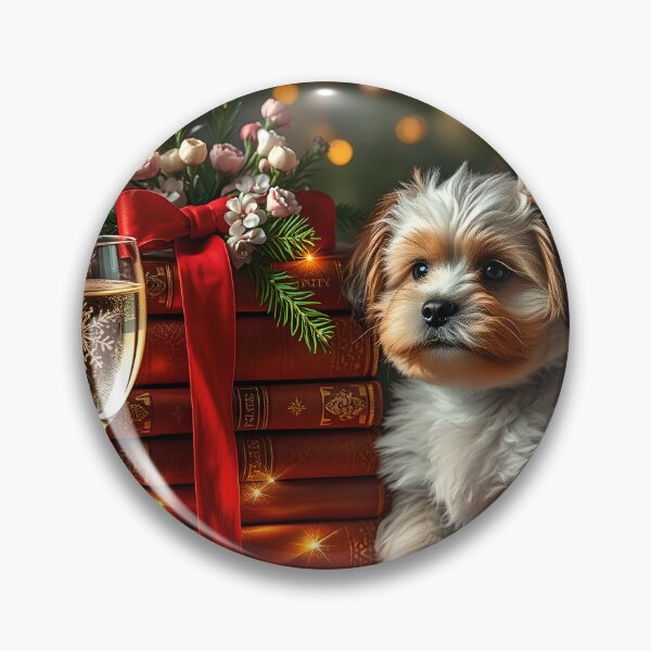 Item preview, Cute Christmas Animal Wall Art Cat Dog Panda Holiday Print Wine Glass Book Lover Decor Floral Bow Xmas Gift for Bookworms & Pet Lovers JPG designed and sold by mierkuhviezdam.