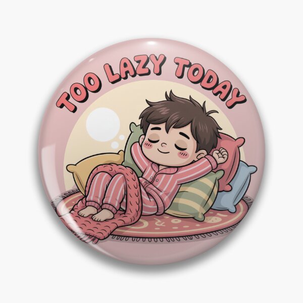 Item preview, Too Lazy Today – Cute Chubby Boy Relaxing Cartoon in Pastel Style designed and sold by Tidarat-27.