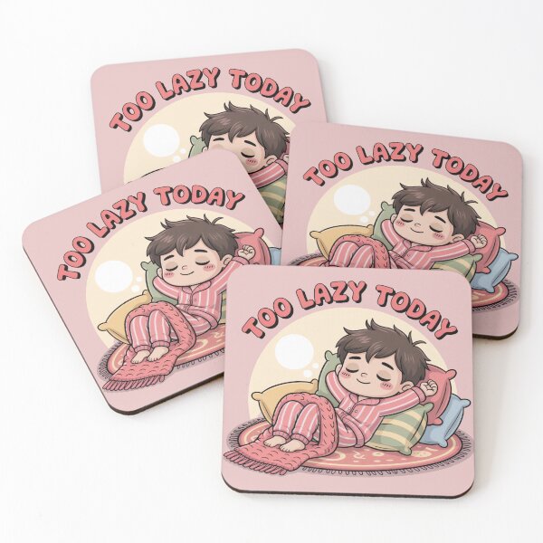 Item preview, Too Lazy Today – Cute Chubby Boy Relaxing Cartoon in Pastel Style designed and sold by Tidarat-27.