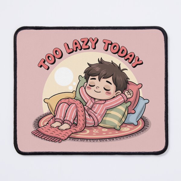 Item preview, Too Lazy Today – Cute Chubby Boy Relaxing Cartoon in Pastel Style designed and sold by Tidarat-27.