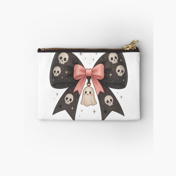 Item preview, Pink Bow with Skull Ghost Cute Gothic Halloween Art designed and sold by ChaaiTee.