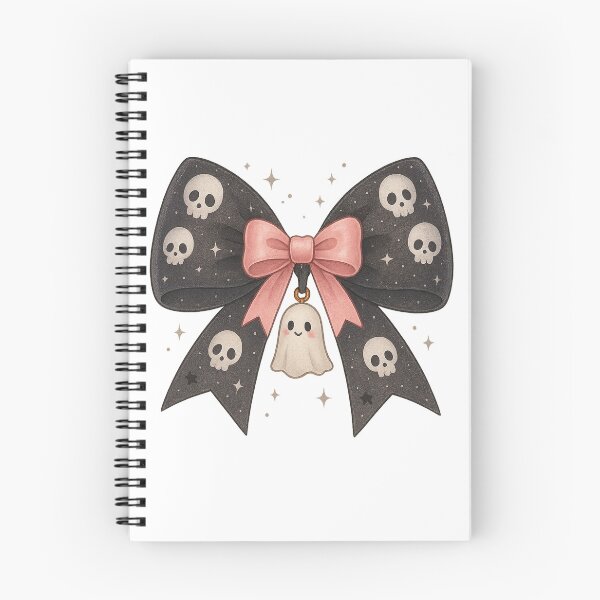 Item preview, Pink Bow with Skull Ghost Cute Gothic Halloween Art designed and sold by ChaaiTee.