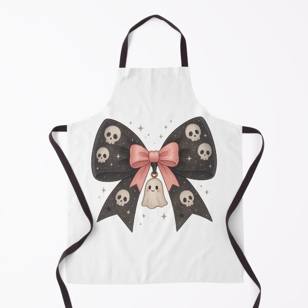 Item preview, Pink Bow with Skull Ghost Cute Gothic Halloween Art designed and sold by ChaaiTee.