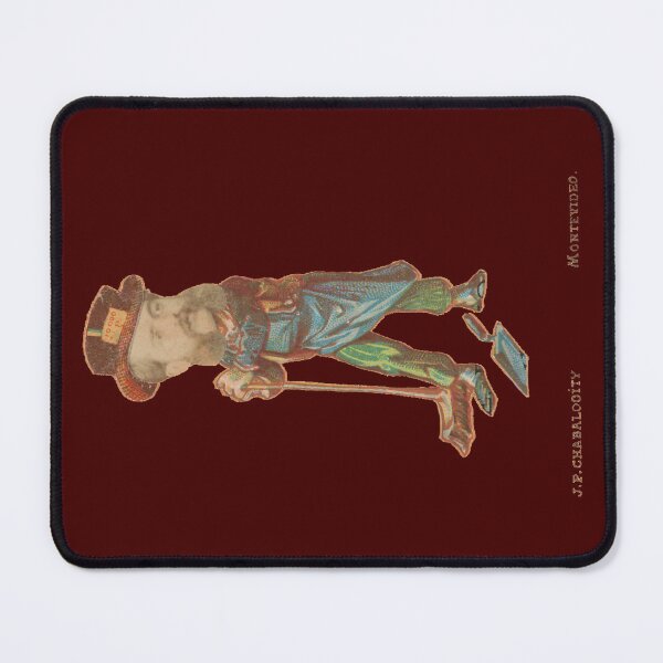 Item preview, Man with Broom and Dustpan - Juan Pedro Chabalgoity Burgundy designed and sold by citimonster.