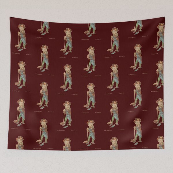 Item preview, Man with Broom and Dustpan - Juan Pedro Chabalgoity Burgundy designed and sold by citimonster.