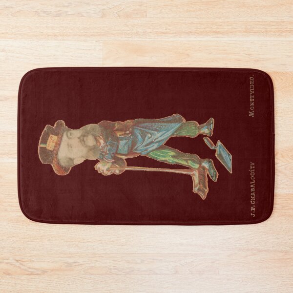 Item preview, Man with Broom and Dustpan - Juan Pedro Chabalgoity Burgundy designed and sold by citimonster.