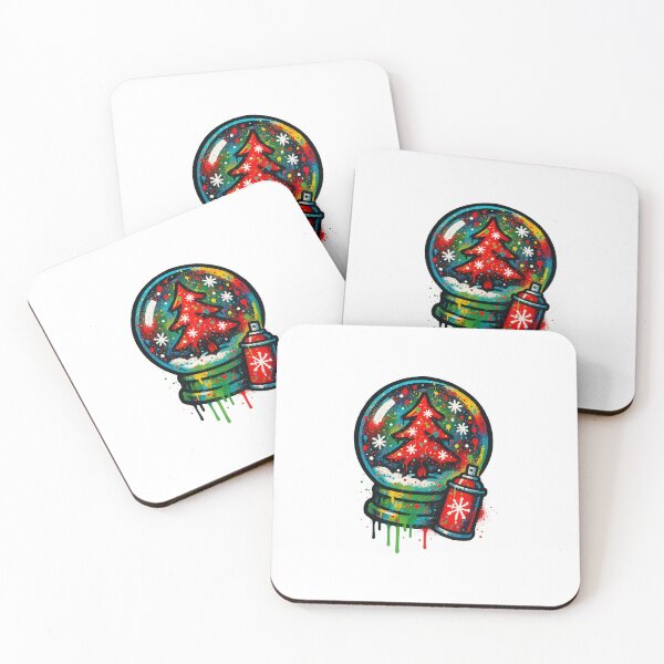 Item preview, Graffiti Christmas Snow Globe – Urban Holiday Tree Art designed and sold by BoldApparel.
