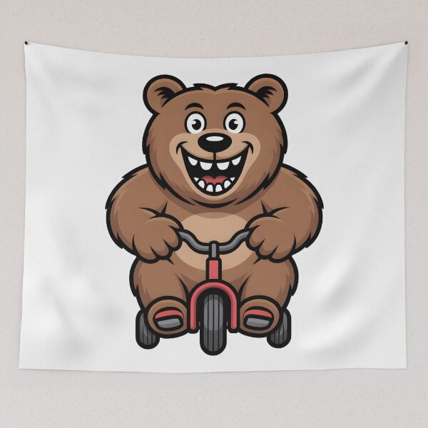 Item preview, Funny Grizzly Bear Riding a Tricycle designed and sold by Mr-wow.