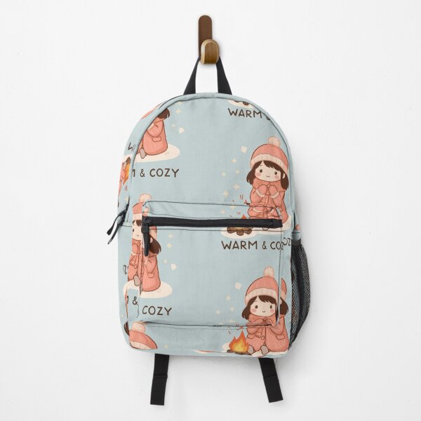 Item preview, Warm & Cozy – Cute Winter Girl by the Fire in Pastel Kawaii Style designed and sold by Tidarat-27.