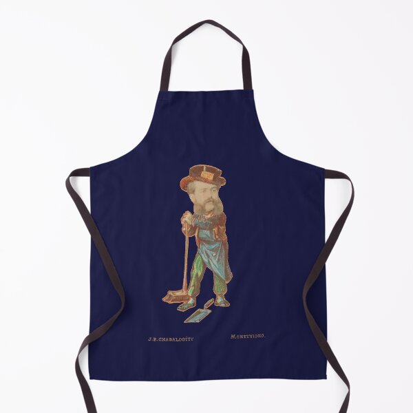 Item preview, Man with Broom and Dustpank - Juan Pedro Chabalgoity midnight blue designed and sold by citimonster.